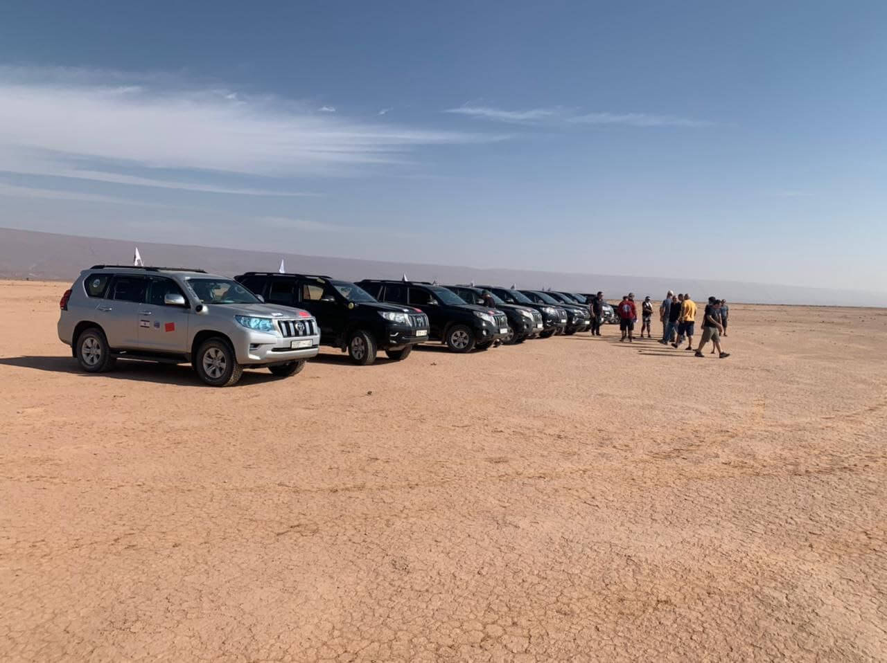 Convoi désert location 4x4 Marrakech groupe Toyota Prado