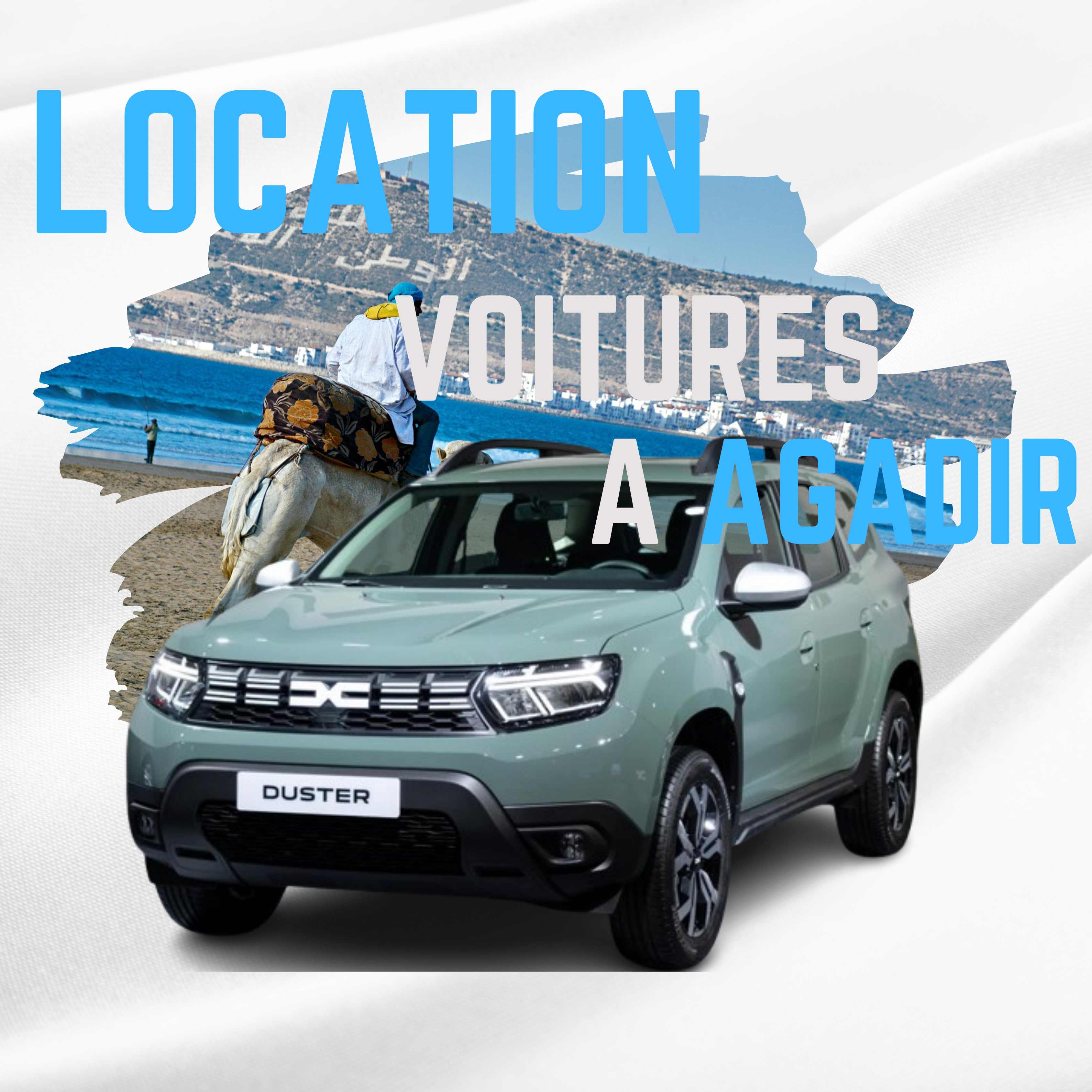 Location voiture Agadir - 4x4 et voitures sur la plage