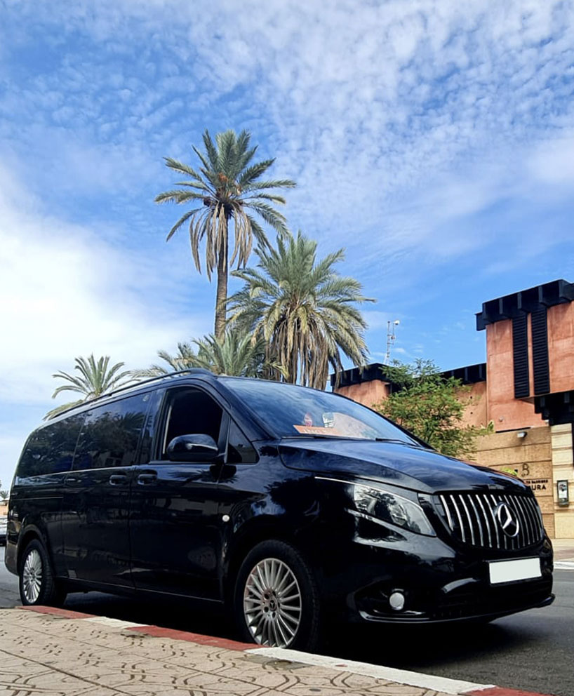 Location Mercedes V-Class minibus luxe Marrakech 7 places